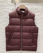 Dior monogram sleeveless puffer vest with full-zip front and quilted panels