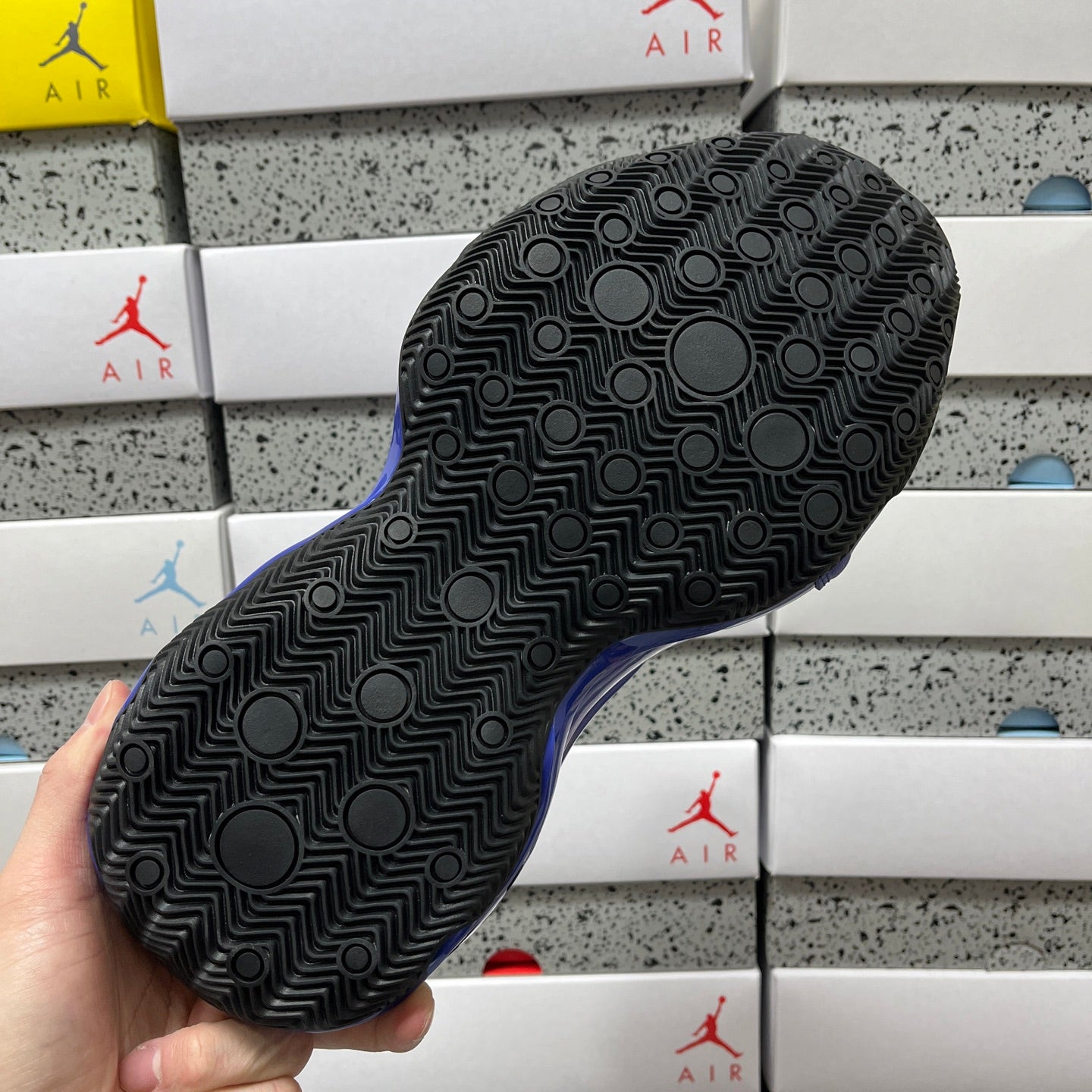 Balenciaga unisex sneaker outsole, black traction tread with circular pattern