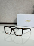 Dior eyeglasses with dark tortoise frame and clear lenses