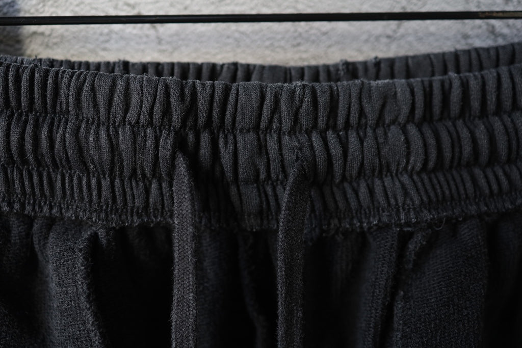 Balenciaga dark charcoal elastic waistband with gathered seams