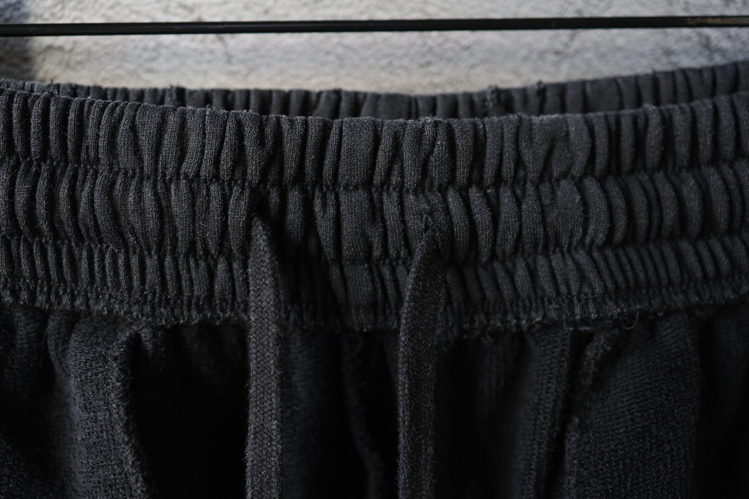 Balenciaga dark charcoal elastic waistband with gathered seams