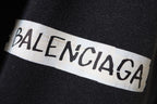 Balenciaga logo label on black fabric band