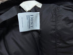 Moncler black puffer jacket with hanging label and high collar