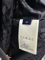 Long coat interior size label 48 on dark monogram lining