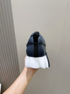 Unisex dark navy sneaker heel with black strap and white midsole
