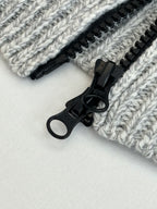 Stone Island knit fabric details with black zipper and black metal pull tab