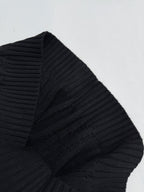 Versace black knit sweater sleeve and shoulder with ribbed detailing