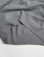 Gucci knit sweater hem and ribbed cuffs, gray knit