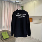 Givenchy crewneck sweatshirt, dark black, back logo print