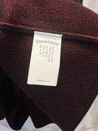 Inner label on black long-sleeve shirt reading “Made in U.S.A.”