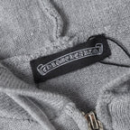 Hoodie inner neck label with drawstring cord and metal aglet