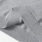 Light gray ribbed knit cuffs and hem on a pullover hoodie