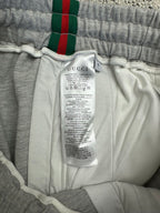Gray Gucci pants with inner care label and elastic waistband