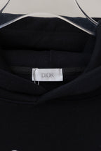 Dior black hoodie neckline with Dior label at the inside collar