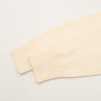 Amiri knit sweater bottom edge, cream ribbed cuff and knit hem