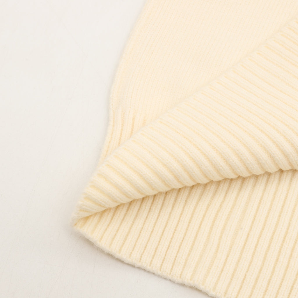 Amiri knit sweater hem ribbing, cream knit with smooth texture