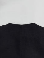 Black Louis Vuitton long jacket back with center seam