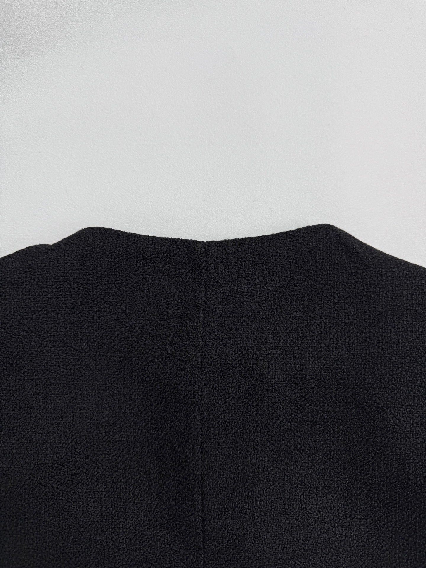 Black Louis Vuitton long jacket back with center seam