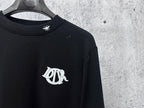 Dior long-sleeve sweatshirt neckline with small white logo embroidery
