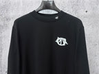 Dior long-sleeve sweatshirt, black with white Dior monogram chest logo