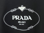 Black sweatshirt with PRADA MILANO DAL 1913 heart-shaped logo graphic
