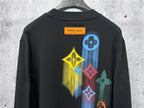 Louis Vuitton long-sleeve sweatshirt back close-up with multicolor graphic
