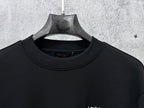 Louis Vuitton long-sleeve sweatshirt neckline close-up, ribbed crew collar