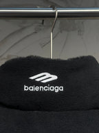 Black hood with Balenciaga logo patch in white