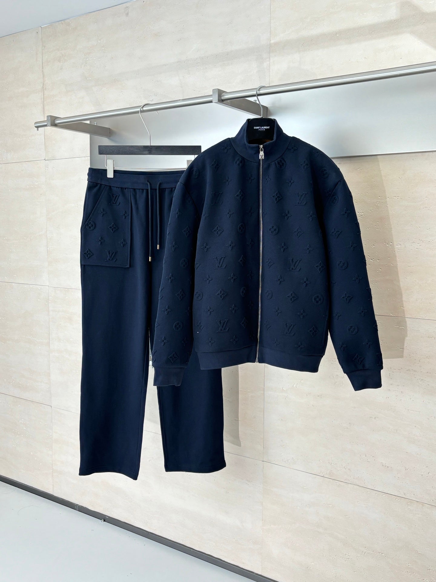 Louis Vuitton navy monogram tracksuit set: jacket and pants