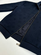 Louis Vuitton navy monogram zip jacket front detail