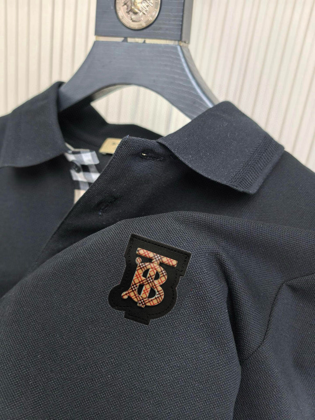 Polo shirt chest patch with Burberry B monogram emblem