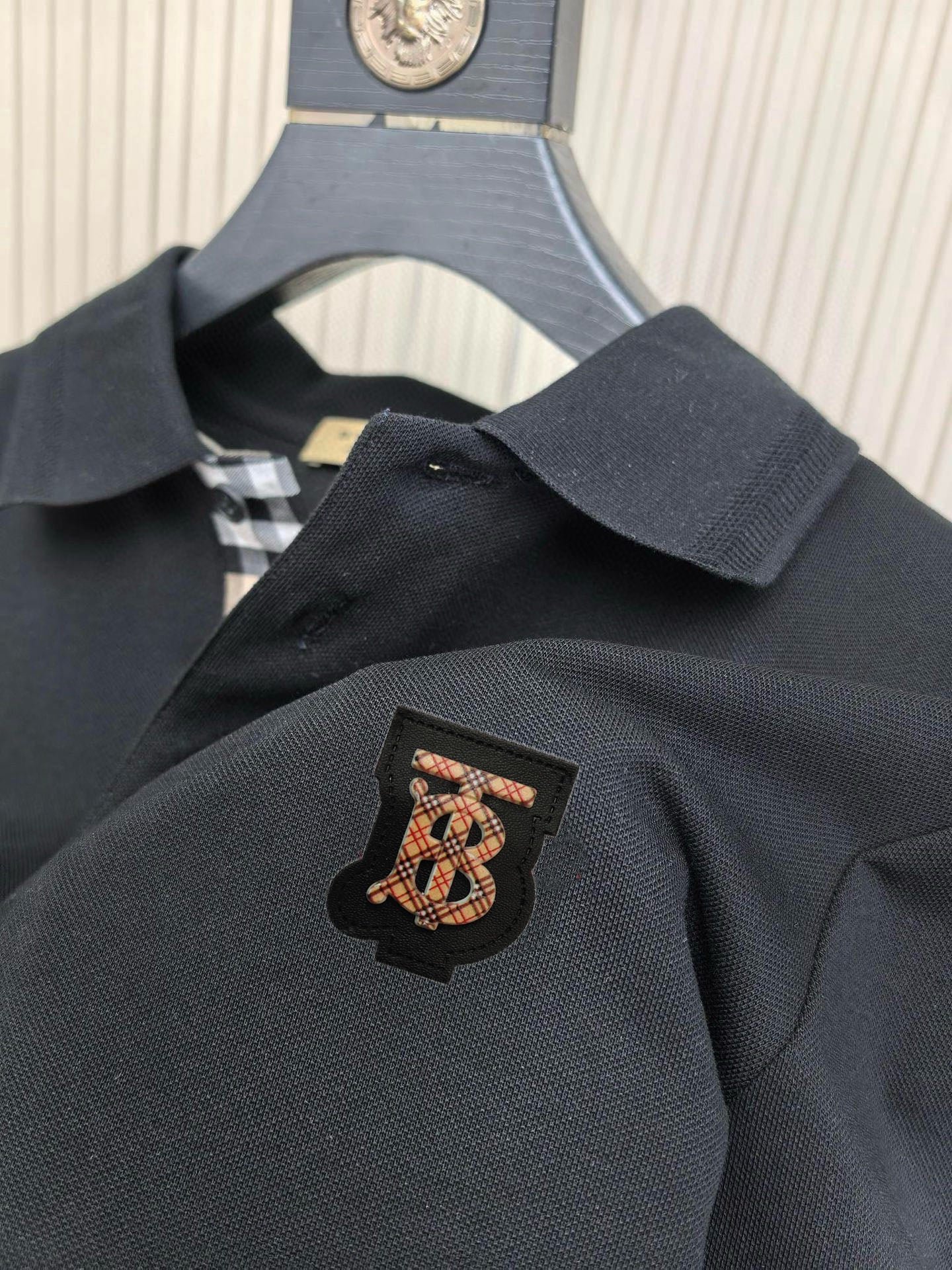 Polo shirt chest patch with Burberry B monogram emblem