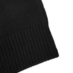 Amiri black knit cardigan ribbed bottom hem