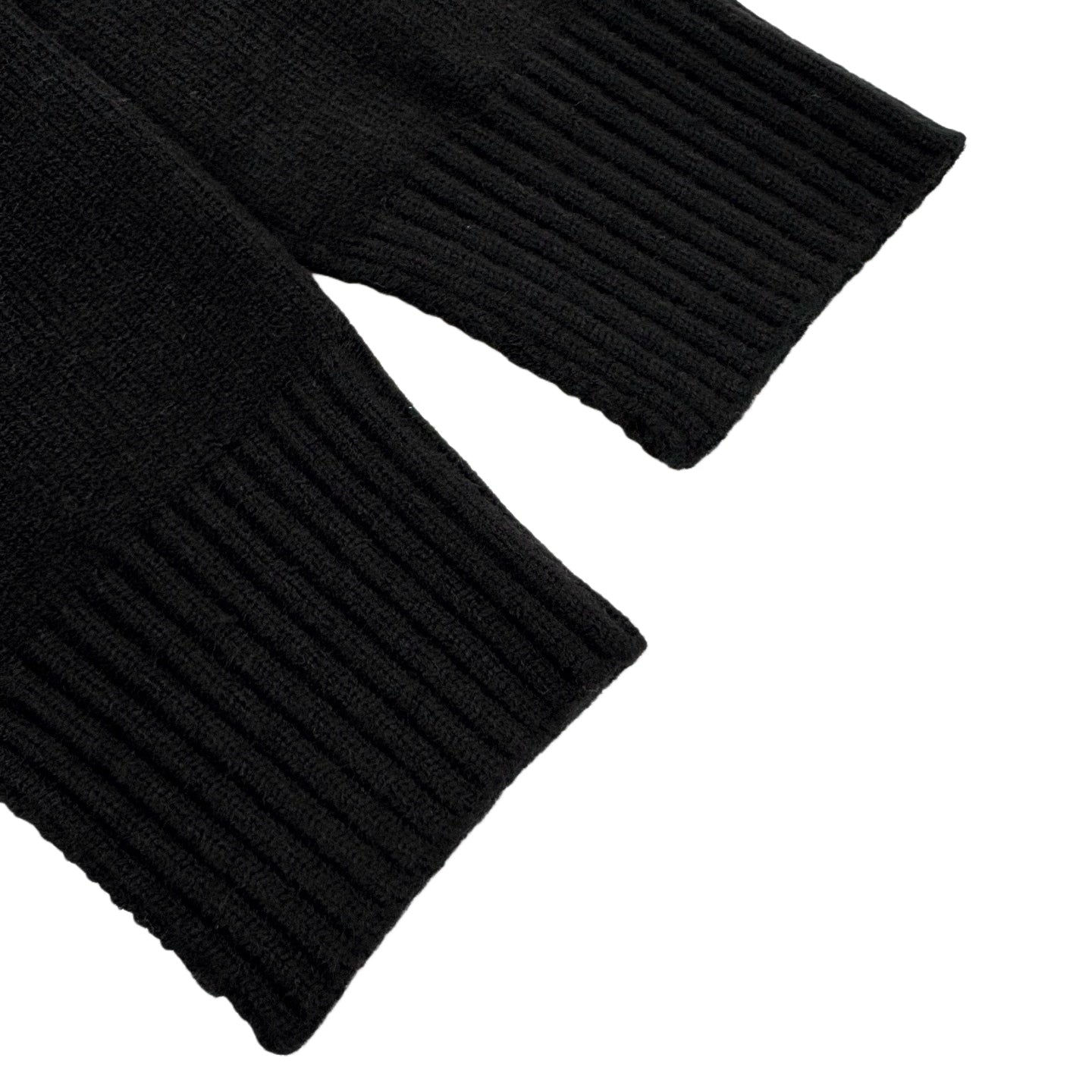 Amiri black knit cardigan ribbed sleeve cuffs