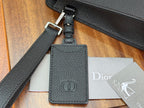 Dior small bag with matching leather tag holder and adjustable strap