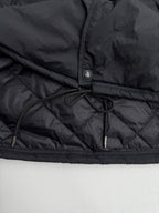 Ralph Lauren polo jacket hem with drawstring and metal snap button in dark black