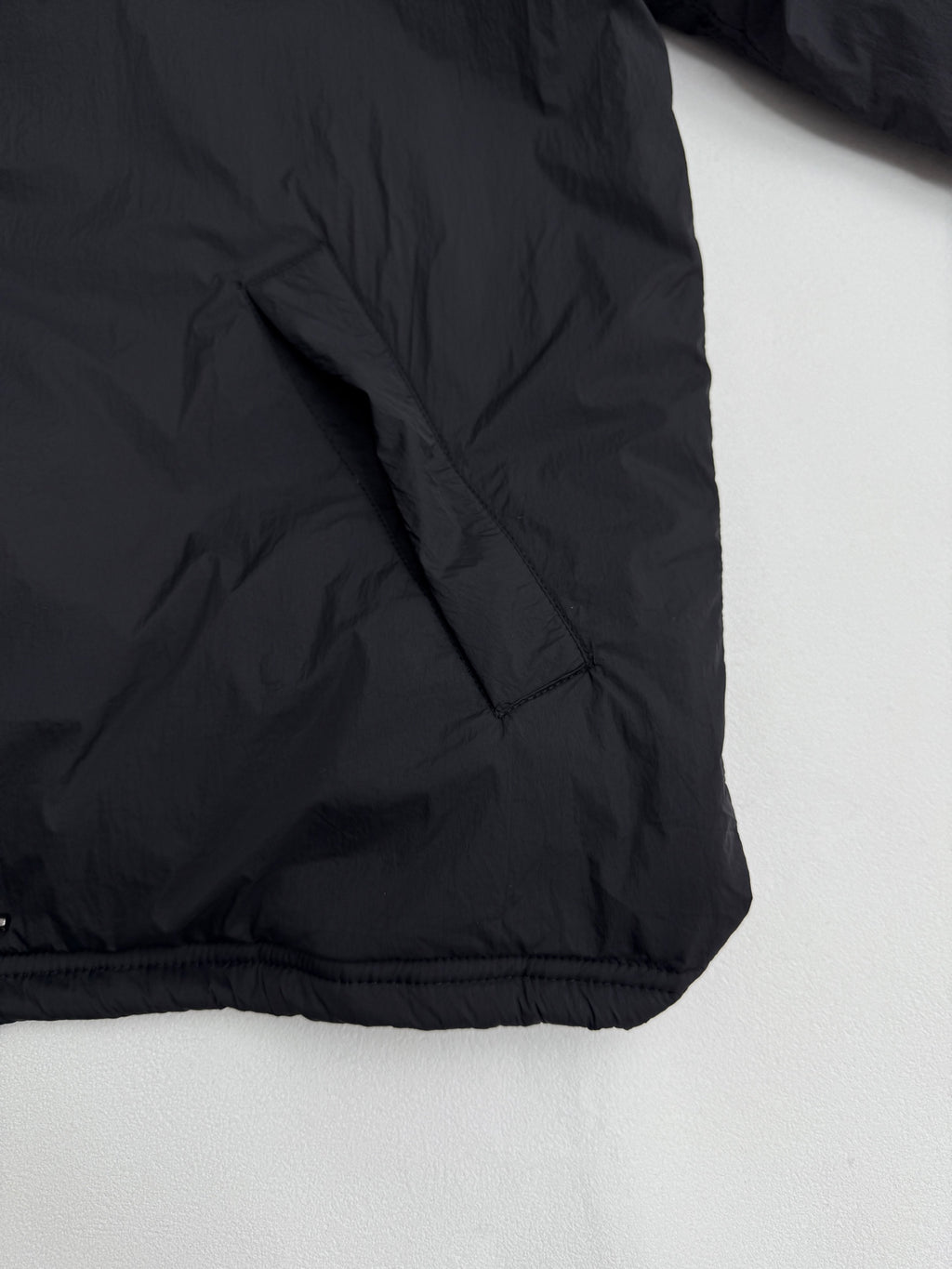 Ralph Lauren polo jacket sleeve hem in dark black with elastic cuff