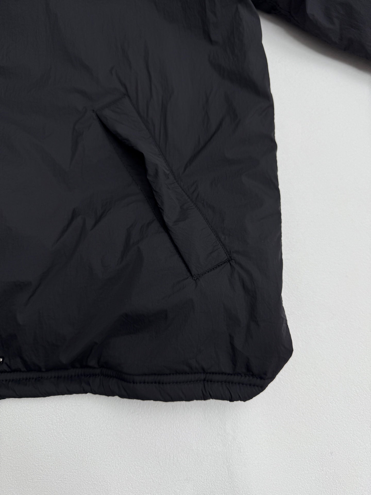 Ralph Lauren polo jacket sleeve hem in dark black with elastic cuff