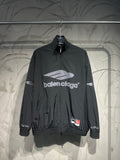 Black Balenciaga logo track jacket, full zip front, long sleeves
