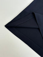 Fendi short-sleeve T-shirt in dark navy, close-up of neckline and side seam