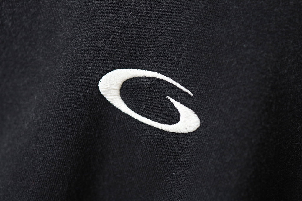 Balenciaga chest logo on black hooded sweatshirt