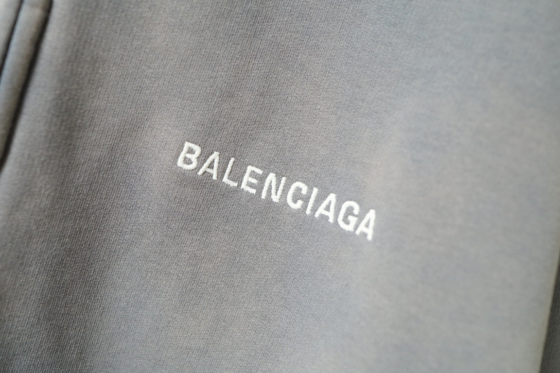 Light blue Balenciaga sweatshirt with BALENCIAGA logo on the chest