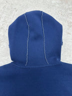 Louis Vuitton blue hoodie back with hood and decorative contrast stitching