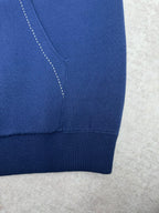 Louis Vuitton blue hoodie hem with ribbed cuff and stitched side panel