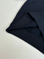 Navy Fendi hoodie fabric fold at hem