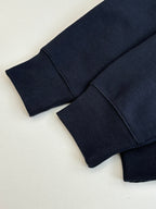 Navy Fendi hoodie cuffs and hem with ribbed trim