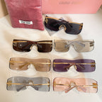 Set of Miu Miu glasses with mixed dark and clear lenses arranged in rows