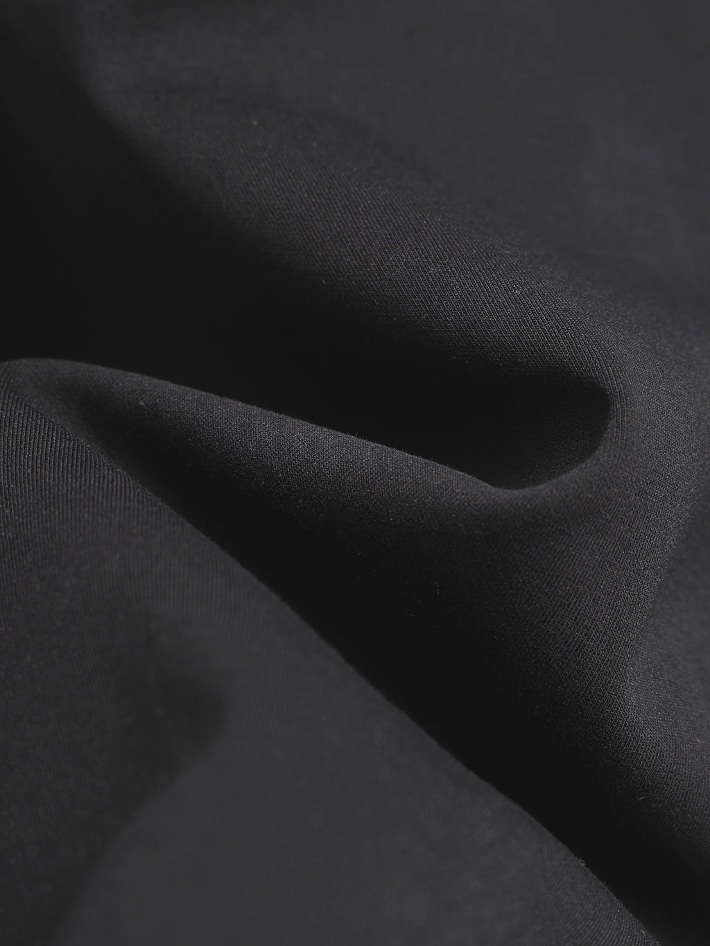 Moncler black short-sleeve T-shirt fabric close-up