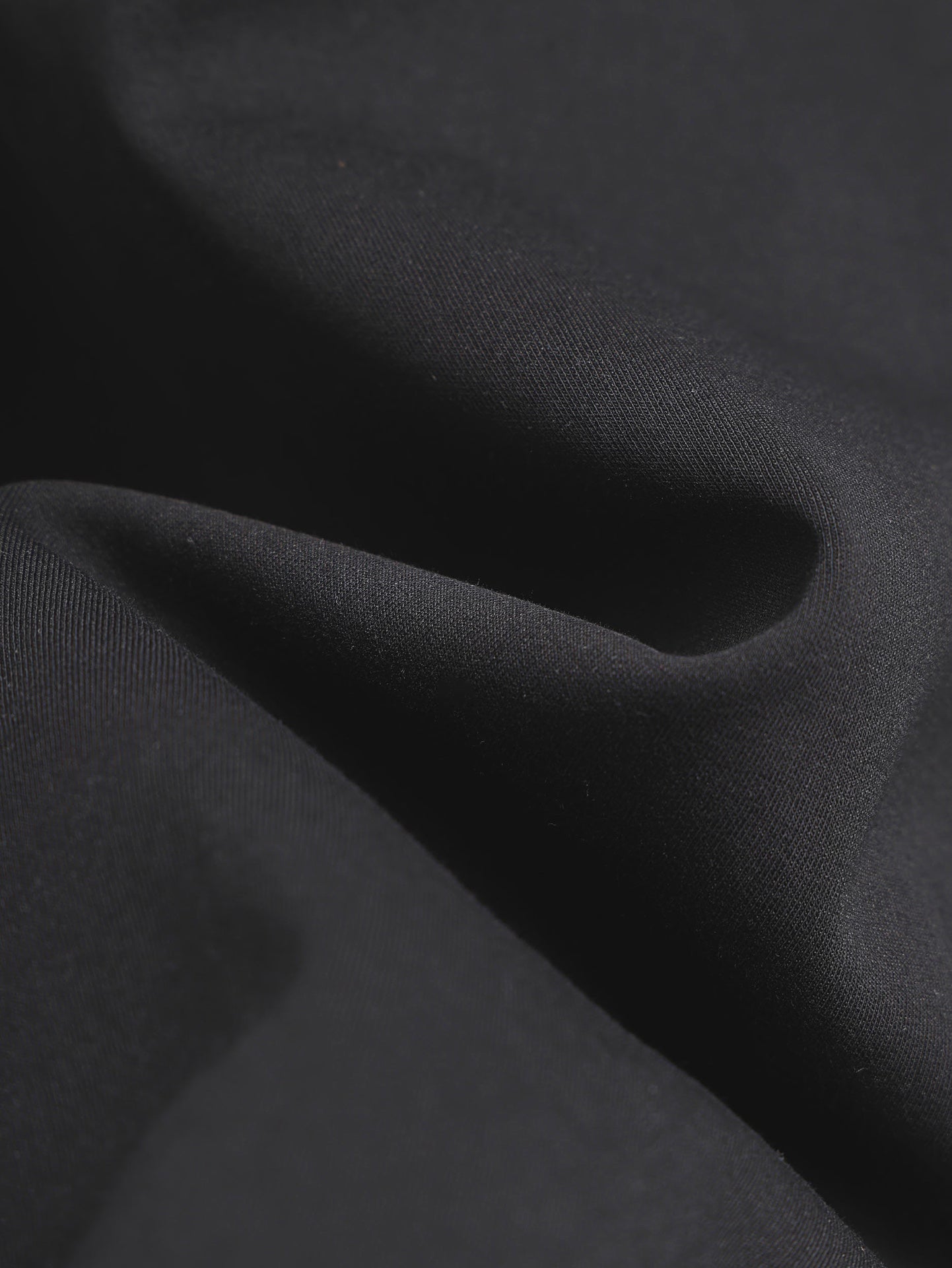 Moncler black short-sleeve T-shirt fabric close-up