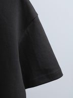 Moncler black short-sleeve T-shirt sleeve detail